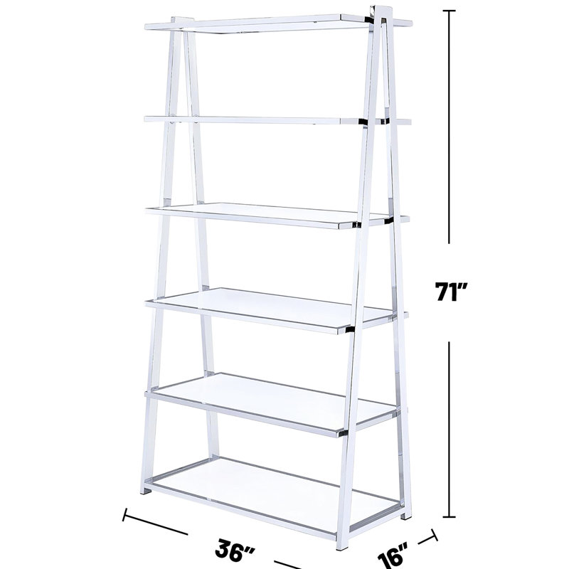 6 tablettes fixes de présentation verticales blanches et rectangulaires, avec dossier ouvert, 35,59 po de profondeur, 16,2 po de largeur, 71,61 po de hauteur