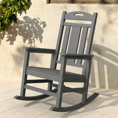 Outdoor Patio HDPE Rocking Adirondack Chair