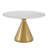 Roman Round Faux Marble Top Dining Table