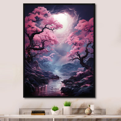 " Kawaii Landscape Wonderland River " Print