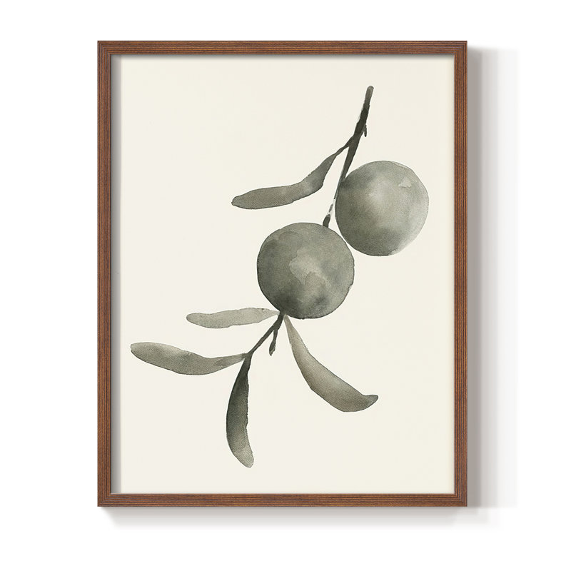 Twilight Oranges IV Framed Print - Solid Wood, 20" H x 16" W, Brown