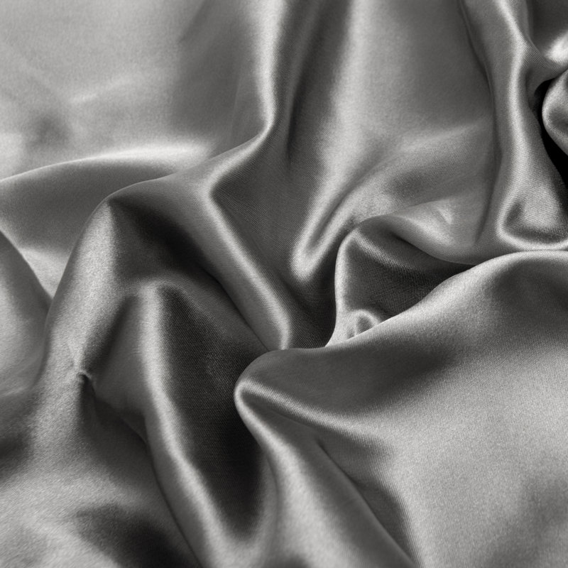  Satin Pillow Cases, Gray, Standard