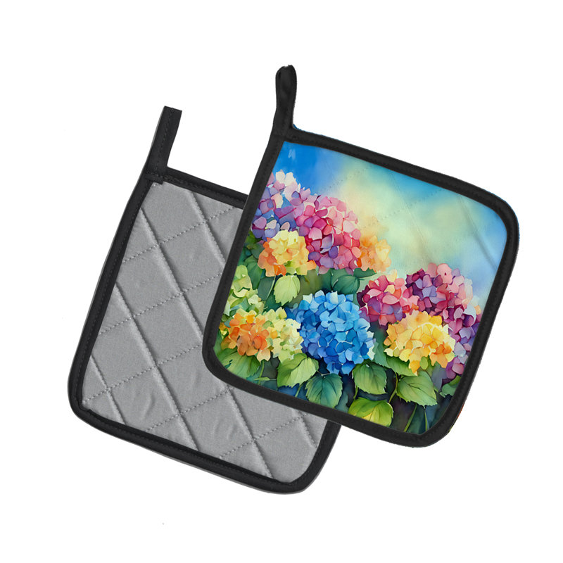 Caroline's Treasures Floral Polyester Potholder Set
