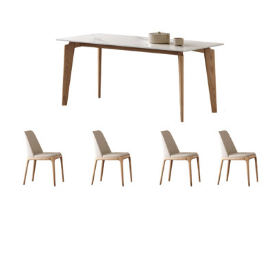 Ensemble de chaises de table en bois de frêne naturel