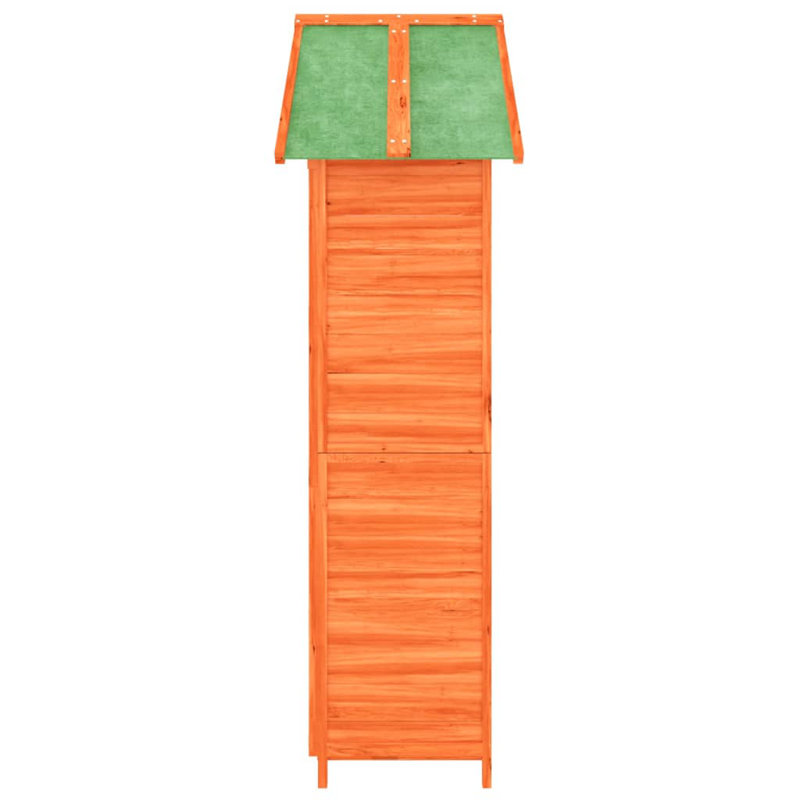 Cacapon 3 ft. W x 1 ft. D Solid Wood Overlap Apex Tool Shed, Brown