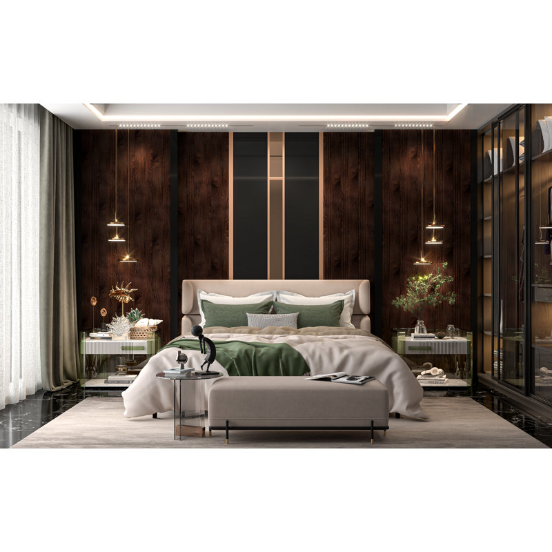 6.4" x 94.5" Shiplap Wall Paneling in Brown (4-pack)