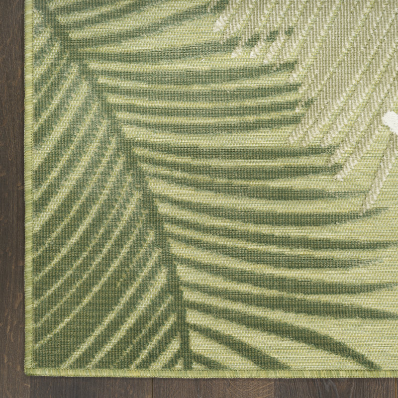 Nourison Suncoast 2' x 6' Green Tropical Rug, Green, Runner 2' x 6'