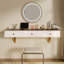Tablette flottante de 47 po avec tiroir, coiffeuse murale polyvalente, bureau monté, table flottante pour chambre à coucher, salle de bain, coiffeurs, blanc et doré