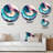Blue Purple Abstract Geode I - Abstract Marble Round Wall Art on Metal-88599046