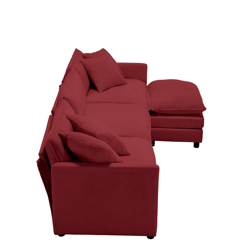 Canapé modulaire en L, Red