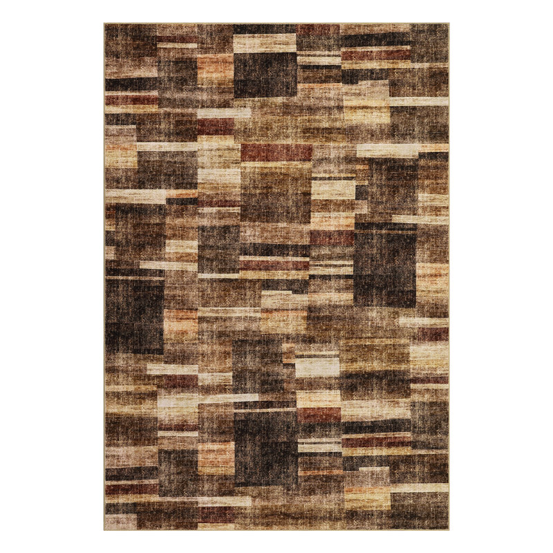 Geometric Area Rug Washable Non Slip Bedroom Rug Modern Rugs for Living Room Non Shedding Stain Resistant Carpet for Dining Room Office Classroom