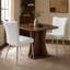 Chaises de salle à manger rembourrées en similicuir de 18,3 po de hauteur avec structure en métal argenté Keasya-678272394-678272478