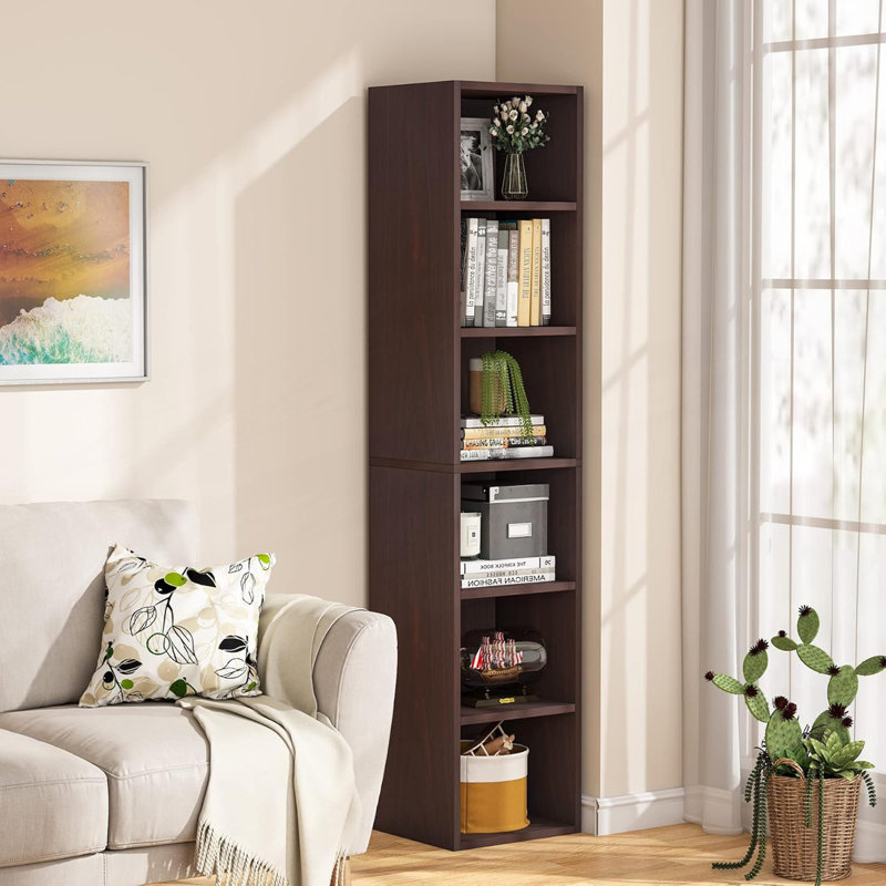Bibliothèque de rangement à 6 niveaux, Cherry
