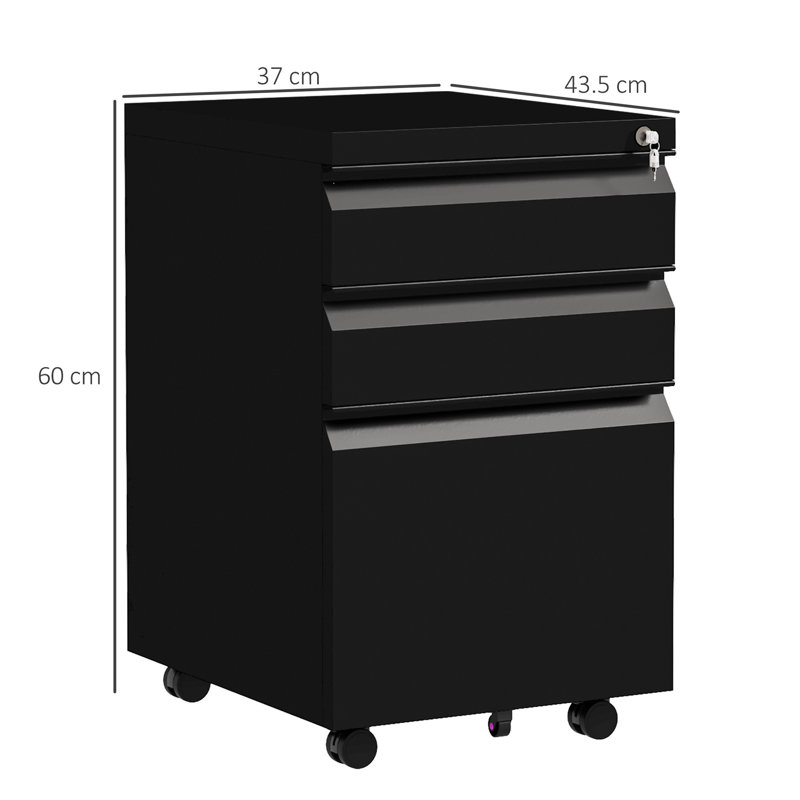 Alae 37cm Wide 3 -Drawer File Cabinet