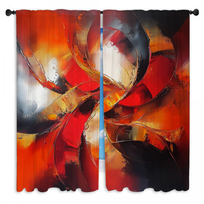 Rideaux de fenêtre Fiery Swirl
