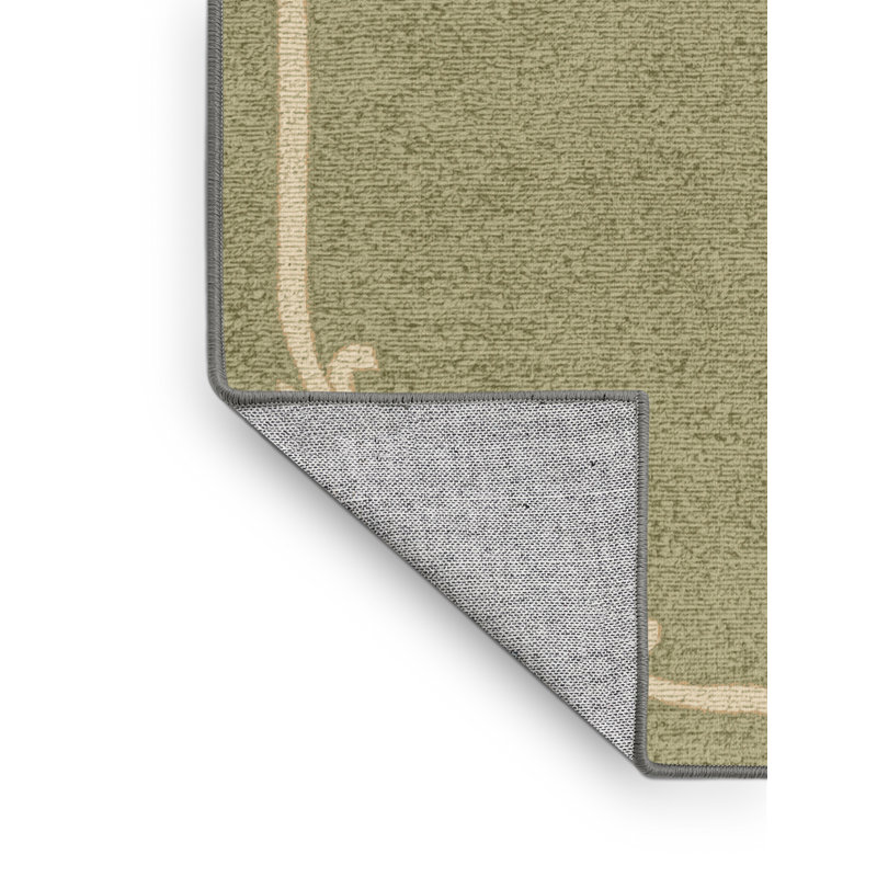 Machine Washable Aguayo St Patties Modern & Contemporary Abstract Rug in Brown – Gray Binding, 6x9