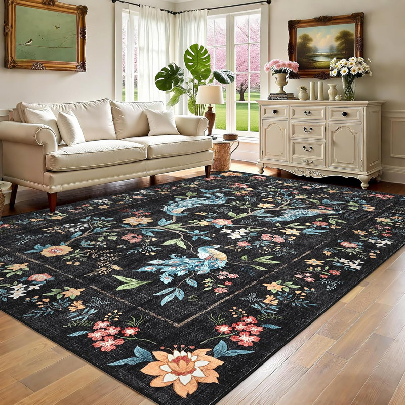 Tapis de couloir noir lavable 2 x 6 po, Rectangulaire 8 pi x 10 pi