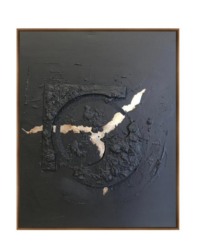 Velora Single Picture Frame Painting on Wood, 110 cm H x 80 cm W, Walnut