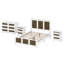 Ensemble de chambre à coucher 4 pièces, lit plateforme de ferme avec décoration en bois, table de chevet et commode avec poignée en métal-1433328719-1433328718