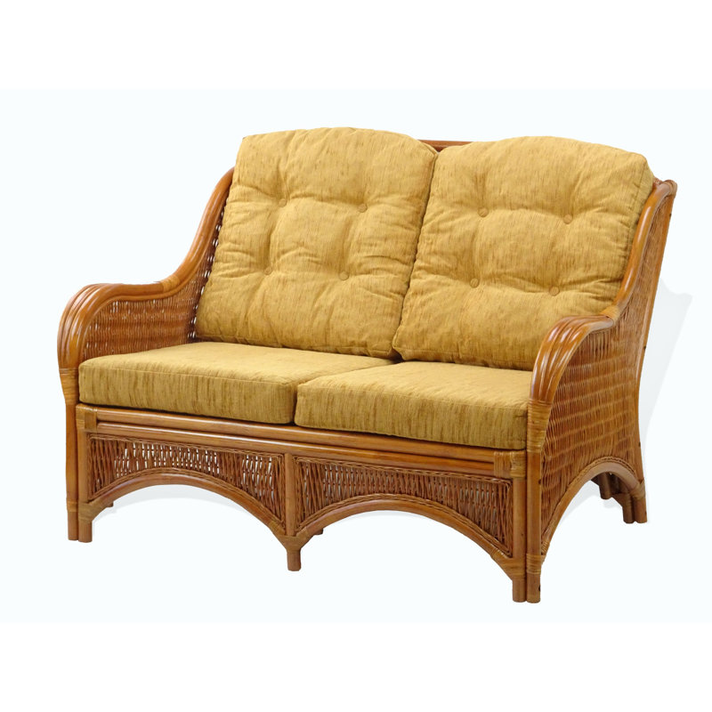 Lenita Upholstered 48'' Loveseat, Light Brown Polypropylene/Olefin