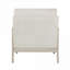 Chaise avec accoudoirs d'appoint moderne 1 place et revêtement en chenille beige doux-178896291