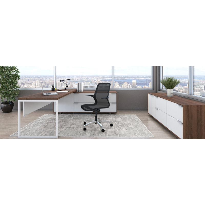 Omnia Mesh Ergonomic Task Chair, White, Black