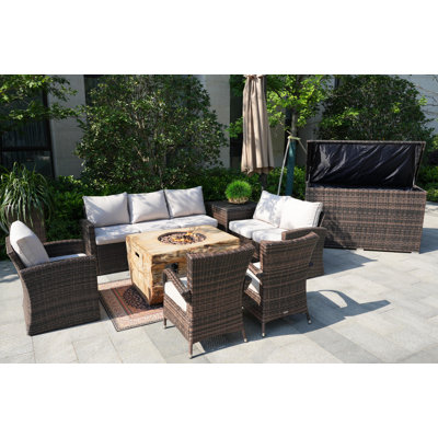 - Person Patio Conversation Set with Cushions