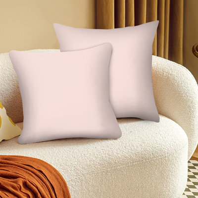 2 pièces Housse de coussin Housse de coussin de couleur unie moderne