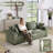 Makassar 89.37'' Square Armrest Couch Sofa-227063913