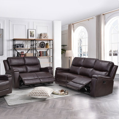 Chesa 2 - Piece Faux Leather Reclining Living Room Set, Recliner Couch Sofa Set
