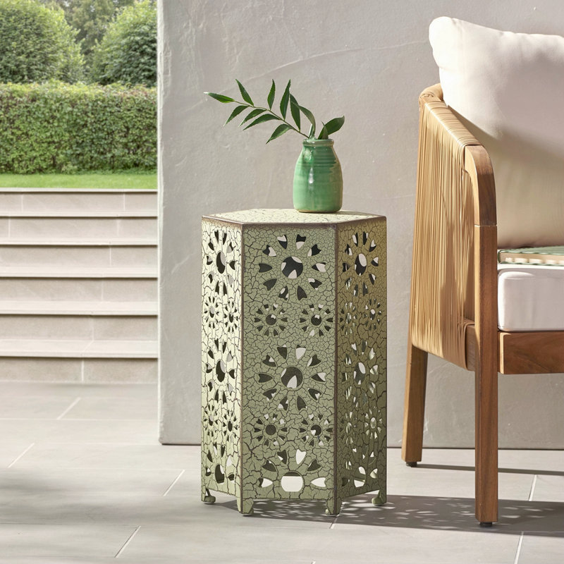 Table d'appoint de patio 12 po, Vert