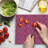 Ambesonne Geometric Cutting Board Large Size Modern Feminine Rounds Raspberry Pink