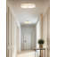 Textile - Tambour à profil bas DEL semi-encastré Genova - l 36 po x H 10,75 po - Lin crème-40518048-40518054