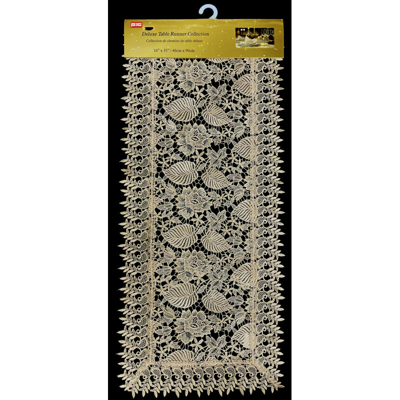 Chemin de table Novelty, Or, 35 po x 16 po