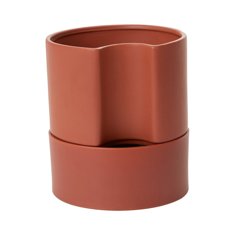 Pot de fleurs en céramique Patti, H 9 po x l 8 po x P 8 po, Terre cuite