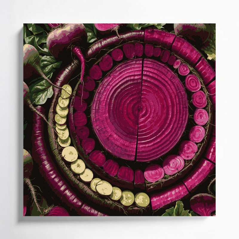 Art mural sur toile légumes, H 12 po x l 12 po