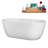 63" Streamline Soaking Freestanding Tub and Tray With Internal Drain-101683092