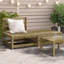 Diane 140cm Wide Wood Patio Sofa