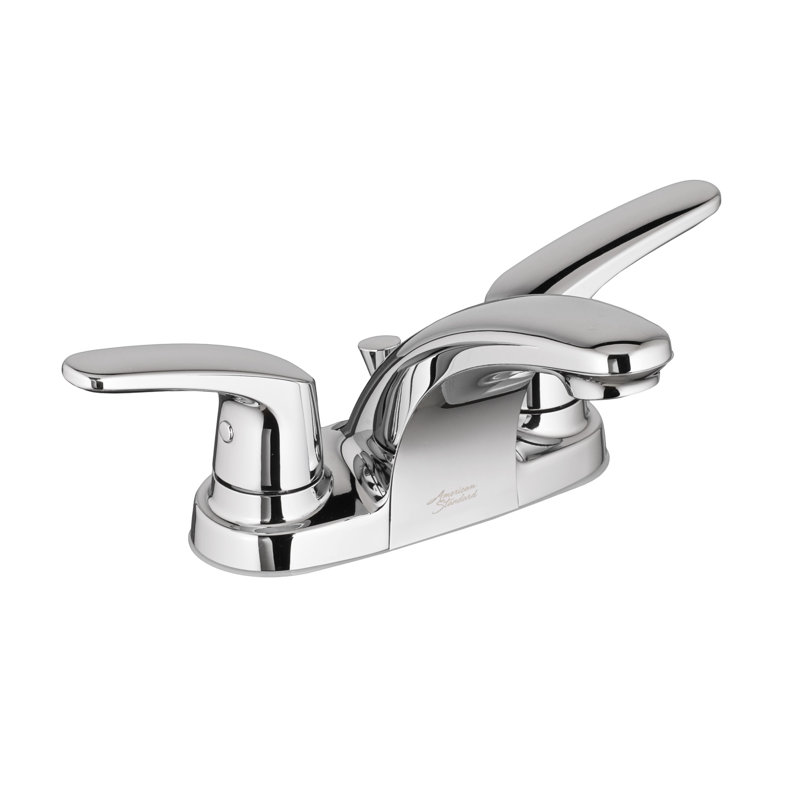 Robinet de salle de bain central à deux poignées Colony Pro, Chrome poli, Avec bonde 50/50
