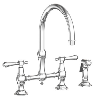 Chesterfield Kitchen Bridge Faucet with Side Spray