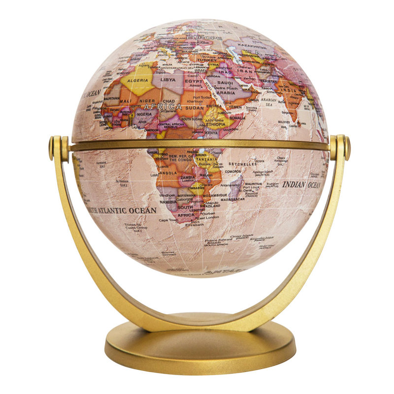 Plastic / Acrylic Tabletop Globe, Gold