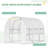 10' X 7' X 7' Walk-In Tunnel Greenhouse, Outdoor Green House With Anti-Tear PE Cover, Zipper Doors And Mesh Windows, White