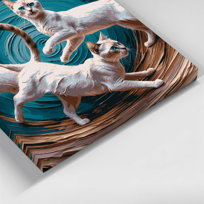 «Cats Tonkinese Shorthair», art mural sur toile, H 11 po x l 14 po