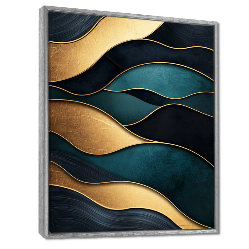 Ramsel - Abstract Canvas Prints, Argent argent, Reproduction encadrée sans passe-partout, H 20 po x l 12 po