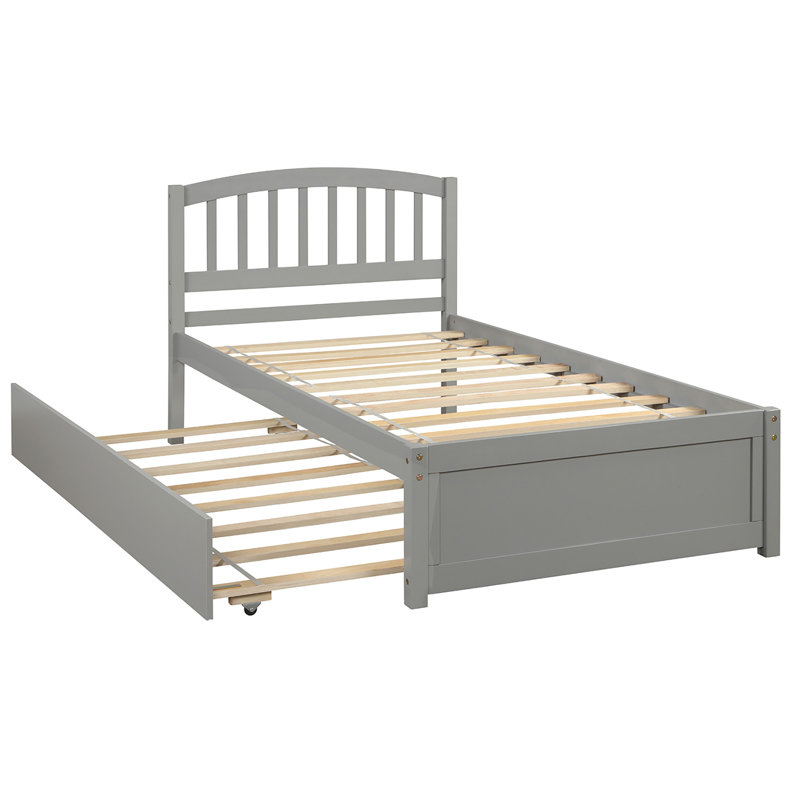 Antanasia Kids Twin with Trundle, Gray