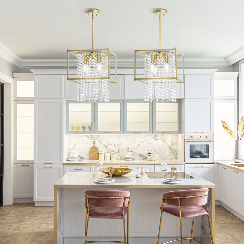 Jaeshaun 4 - Light Square / Rectangle Chandelier, Gold