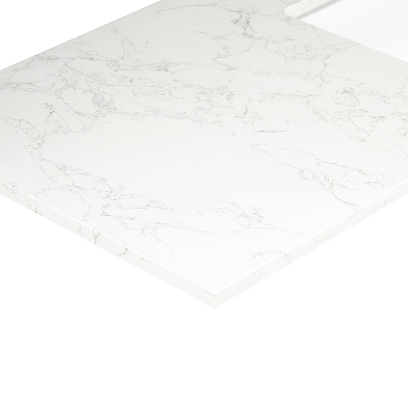 Ceres 49" White Engineered Stone Vanity Top with Sink
