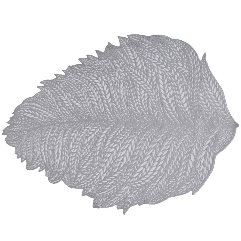 Ensemble de 6 napperons en PVC résistants à la chaleur pour la salle à manger et les décorations de Noël, Argent