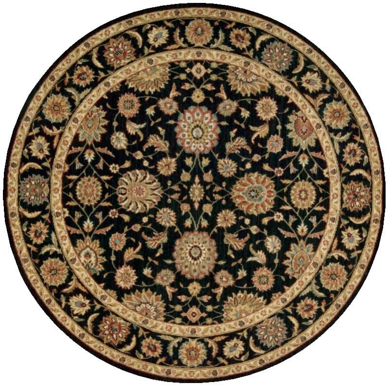 Devin Wool Oriental Indoor Rug, Round 5'10"