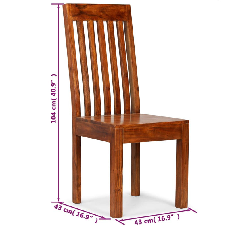 Plattsburg Dining Chairs Solid Wood Modern, 4